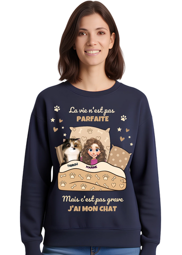 Sweatshirt Personnalisé « J'ai mon Chat »