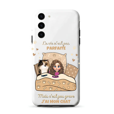 Coque Samsung antichoc personnalisée « J'ai mon Chat » — avatar femme et chat, aperçu 5