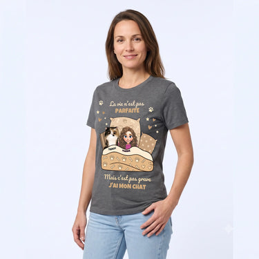 5. Trois Quarts t shirt personnalisé Gris foncé chiné