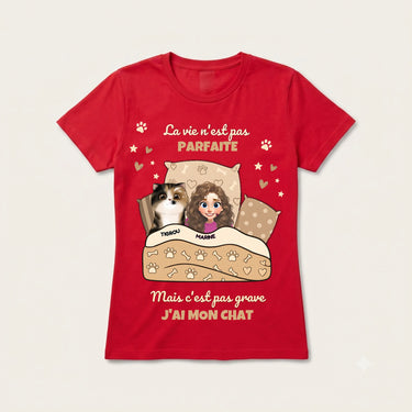 6. Flat Lay t shirt personnalisé rouge