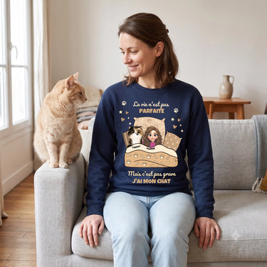 2. lifestyle sweatshirt personnalisé bleu marine