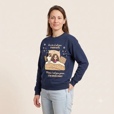 5. Trois Quarts sweatshirt personnalisé bleu marine