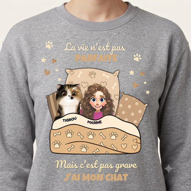 4. macro sweatshirt personnalisé Gris chiné