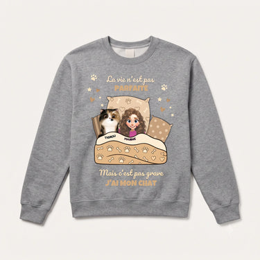 6. Flat Lay sweatshirt personnalisé Gris chiné