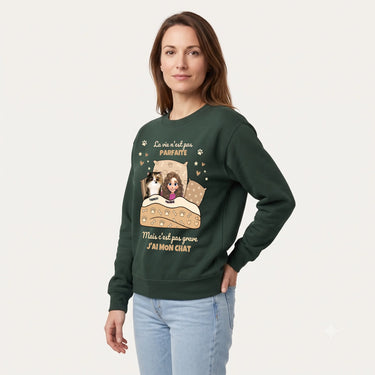 5. Trois Quarts sweatshirt personnalisé Vert