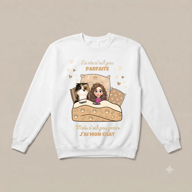 6. Flat Lay sweatshirt personnalisé blanc