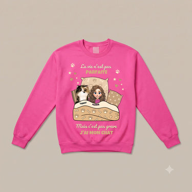 6. Flat Lay sweatshirt personnalisé rose