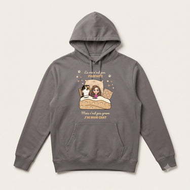 6. Flat Lay Sweat à Capuche personnalisé Gris foncé chiné