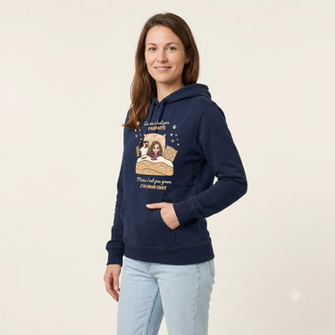 5. Trois Quarts Sweat à Capuche personnalisé bleu marine