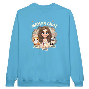 Sweatshirt Personnalisé « Maman Chat »