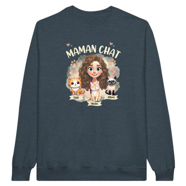 Sweatshirt Personnalisé « Maman Chat »
