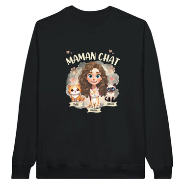 Sweatshirt Personnalisé « Maman Chat »