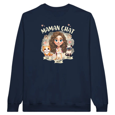 Sweatshirt Personnalisé « Maman Chat »