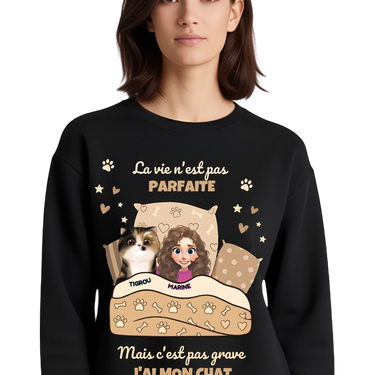 Sweatshirt Personnalisé « J'ai mon Chat »