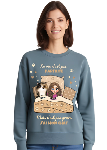 Sweatshirt Personnalisé « J'ai mon Chat »