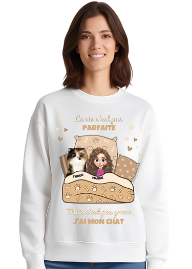 Sweatshirt Personnalisé « J'ai mon Chat »