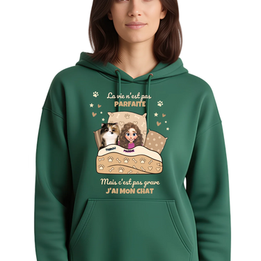 Sweat à Capuche Personnalisé « J’ai mon Chat »