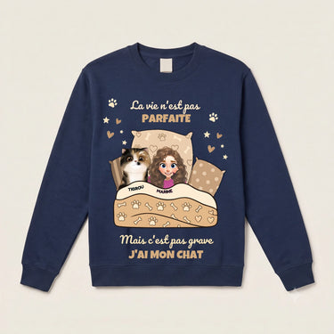 6. Flat Lay sweatshirt personnalisé bleu marine