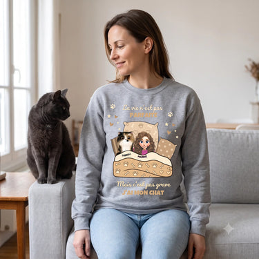 2. lifestyle sweatshirt personnalisé Gris chiné