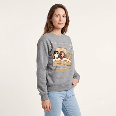 5. Trois Quarts sweatshirt personnalisé Gris chiné
