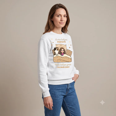 5. Trois Quarts sweatshirt personnalisé blanc