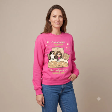 5. Trois Quarts sweatshirt personnalisé rose