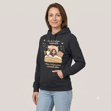 5. Trois Quarts Sweat à Capuche personnalisé noir