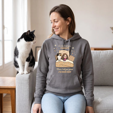 2. lifestyle Sweat à Capuche personnalisé Gris foncé chiné