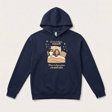6. Flat Lay Sweat à Capuche personnalisé BLEU MARINE