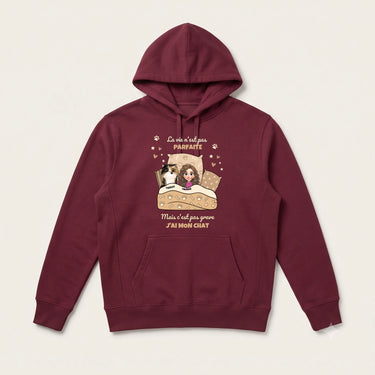 6. Flat Lay Sweat à Capuche personnalisé bordeaux