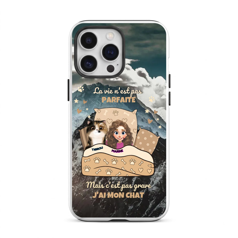 Coque iPhone Antichoc Personnalisée « J’ai mon Chat »