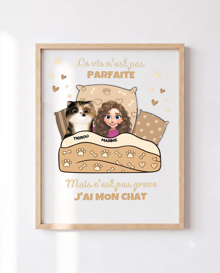Poster Personnalisé « J’ai mon Chat »